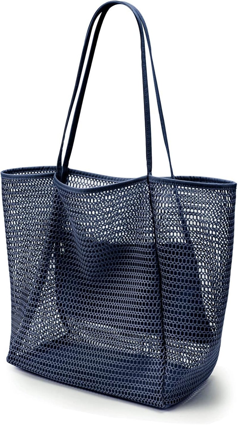 KALIDI BeachNylon Mesh Tote Bag, Casual Tote Bag Hobo Women Foldable MAX 23L Shoulder Bag For Beach Picnic Vacation - Image 1